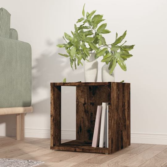 vidaXL Sivupöytä savutammi 33x33x34,5 cm tekninen puu
