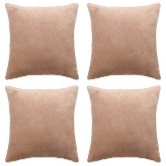 vidaXL Tyynynpäällinen 4 kpl kangas 80x80 cm beige