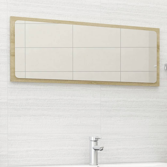 vidaXL Kylpyhuonepeili Sonoma-tammi 100x1,5x37 cm lastulevy