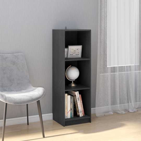 vidaXL Kirjahylly/tilanjakaja harmaa 36x33x110 cm täysi mänty