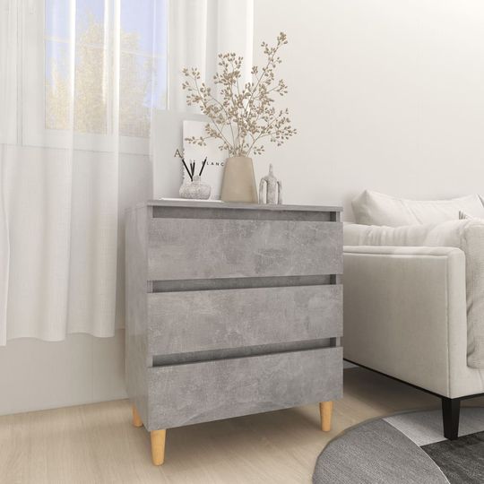vidaXL Senkki betoninharmaa 60x35x69 cm lastulevy