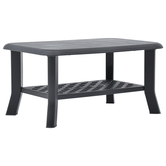 vidaXL Sohvapöytä antrasiitti 90x60x46 cm muovi