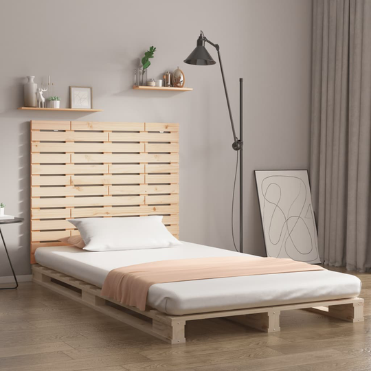 vidaXL Sängynpääty seinälle 141x3x91,5 cm täysi mänty