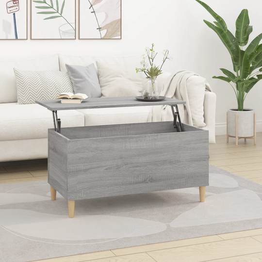 vidaXL Sohvapöytä harmaa Sonoma 90x44,5x45 cm tekninen puu