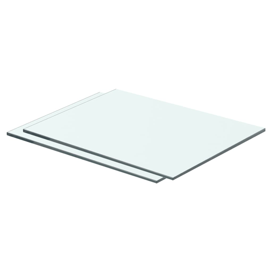 vidaXL Hyllyt 2 kpl kirkas lasi 40x25 cm