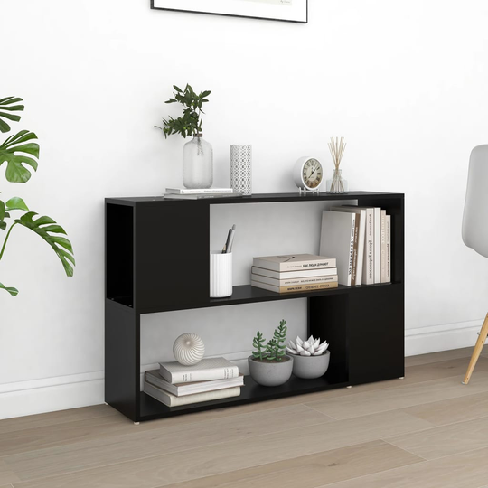 vidaXL Kirjahylly musta 100x24x63 cm lastulevy