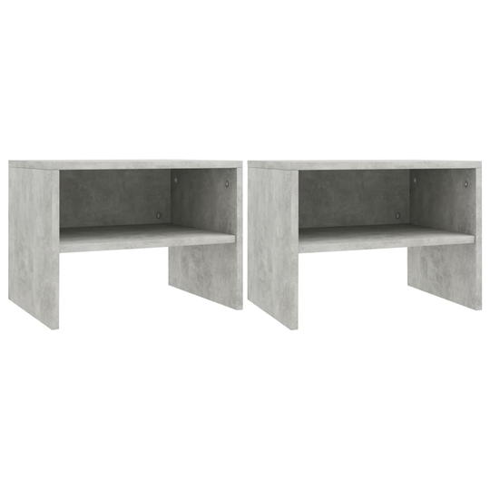 vidaXL Yöpöydät 2kpl betoninharmaa 40x30x30 cm lastulevy