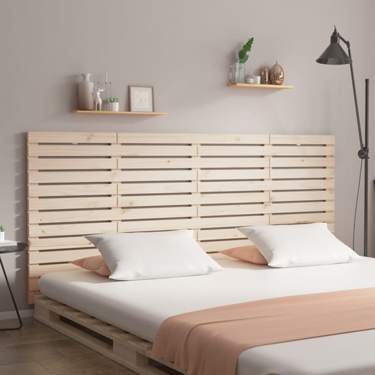 vidaXL Sängynpääty seinälle 206x3x91,5 cm täysi mänty