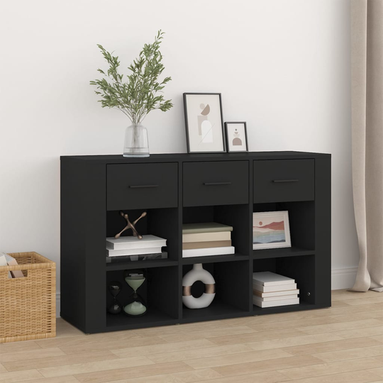 vidaXL Senkki musta 100x30x59,5 cm tekninen puu