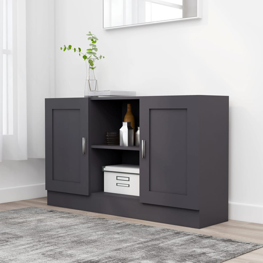 vidaXL Senkki harmaa 120x30,5x70 cm lastulevy