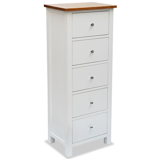 vidaXL Korkea lipasto vetolaatikoilla 45x32x115 cm täystammi