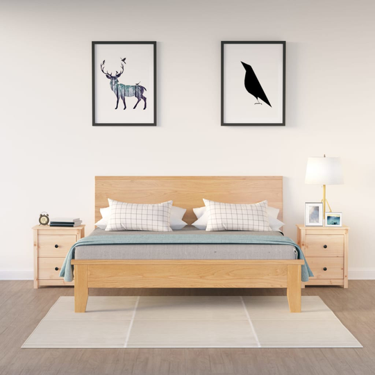 vidaXL Yöpöydät 2 kpl 50x35x61,5 cm täysi mänty