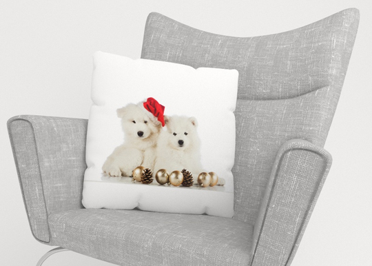 Koristetyynyliina Christmas Puppies 40x60 cm