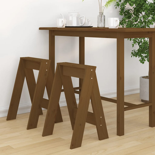 vidaXL Jakkarat 2 kpl hunajanruskea 40x40x60 cm täysi mänty