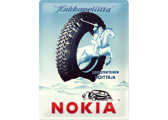 Retro metallitaulu NOKIA HAKKAPELIITTA 30x40 cm