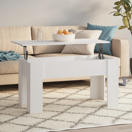 vidaXL Sohvapöytä valkoinen 101x49x52 cm tekninen puu