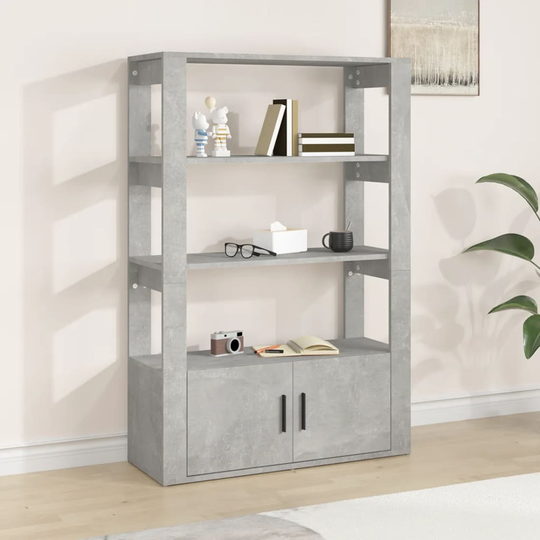 vidaXL Senkki betoninharmaa 80x30x119,5 cm tekninen puu