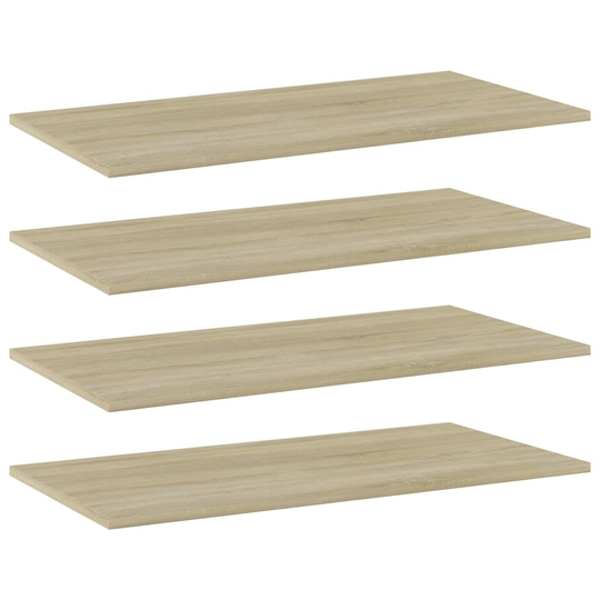 vidaXL Kirjahyllytasot 4 kpl Sonoma-tammi 80x40x1,5 cm lastulevy