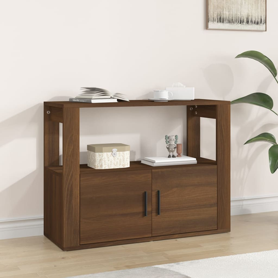 vidaXL Senkki ruskea tammi 80x30x60 cm tekninen puu