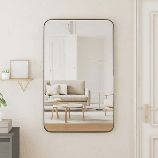 vidaXL Seinäpeili musta 50x80 cm suorakulmio