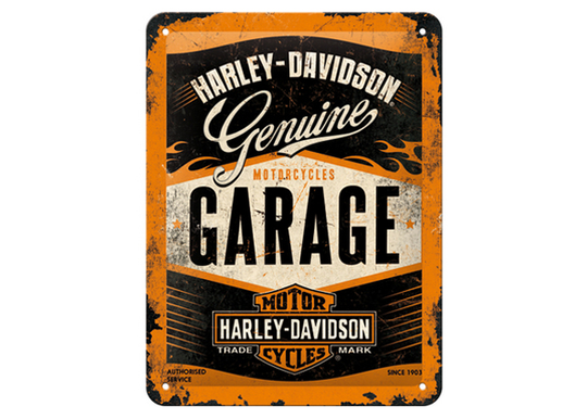 Retro metallitaulu Harley-Davidson Garage15x20 cm