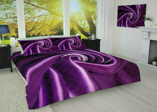 Päiväpeitto Violetti helmi 215x240 cm