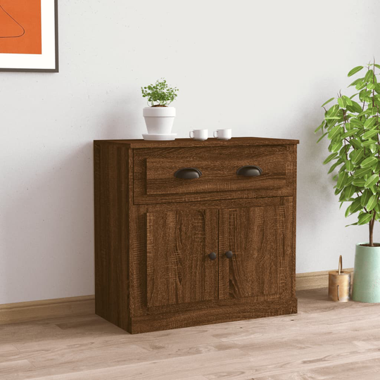 vidaXL Senkki ruskea tammi 70x35,5x67,5 cm tekninen puu