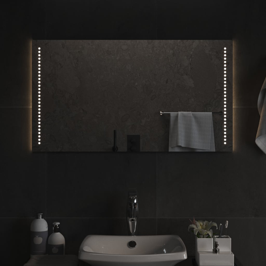 vidaXL Kylpyhuoneen LED-peili 90x50 cm