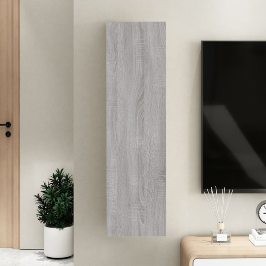 vidaXL Seinäkiinnitettävä TV-taso harmaa Sonoma 30,5x30x110 cm