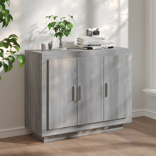 vidaXL Senkki harmaa Sonoma 92x35x75 cm tekninen puu