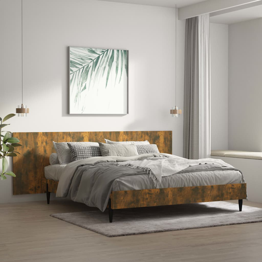 vidaXL Sängynpääty seinälle savutammi 240x1,5x80 cm tekninen puu