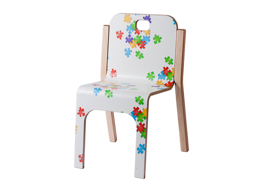 Lasten tuoli TOMMY 3 PUZZLE h 57/35 cm