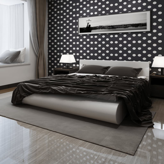 vidaXL Sänky patjalla valkoinen keinonahka 180x200 cm