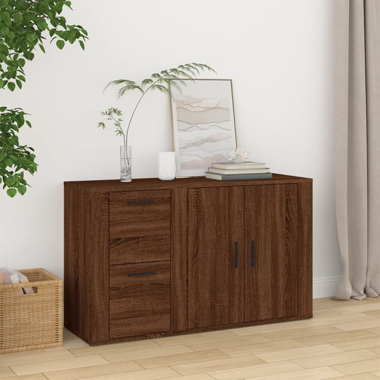 vidaXL Senkki ruskea tammi 100x33x59,5 cm tekninen puu