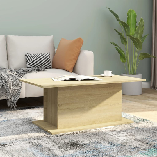vidaXL Sohvapöytä Sonoma-tammi 102x55,5x40 cm lastulevy