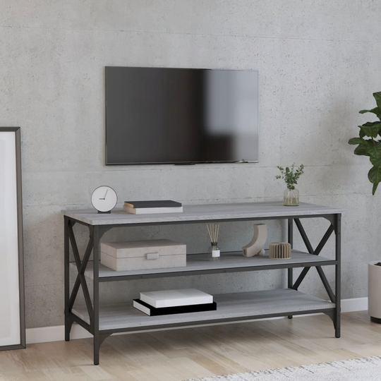 vidaXL TV-taso harmaa Sonoma 100x40x50 cm tekninen puu