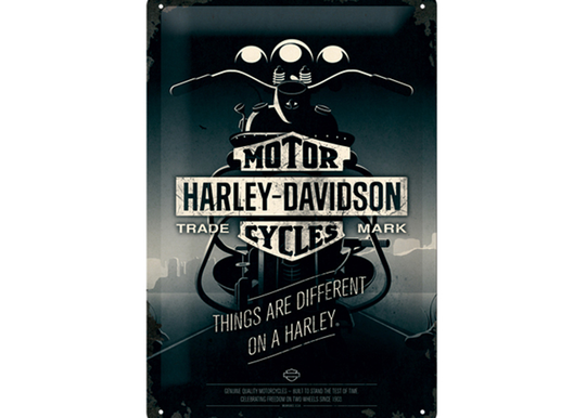 Retro metallitaulu HARLEY-DAVIDSON THINGS ARE DIFFERENT ON A HARLEY 20x30 cm