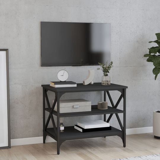 vidaXL TV-taso musta 60x40x50 cm tekninen puu