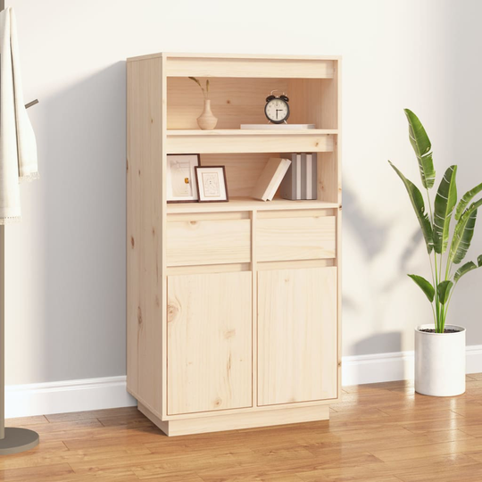 vidaXL Kaappi 60x40x116,5 cm täysi mänty