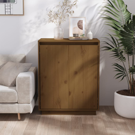 vidaXL Senkki hunajanruskea 60x34x75 cm täysi mänty