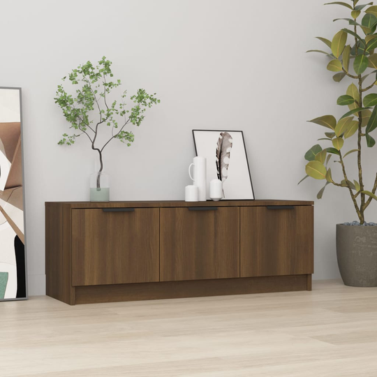 vidaXL TV-taso ruskea tammi 102x35x36,5 cm tekninen puu