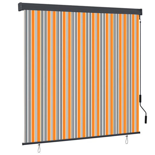vidaXL Ulkorullaverho 170x250 cm keltainen ja sininen