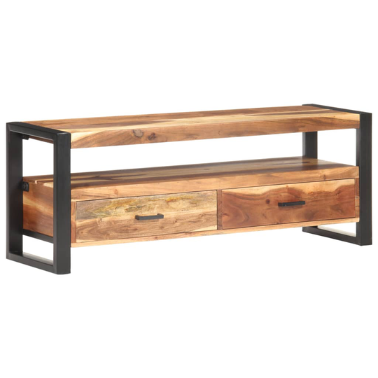 vidaXL TV-taso 120x35x45 cm täysi puu hunajaviimeistelyllä