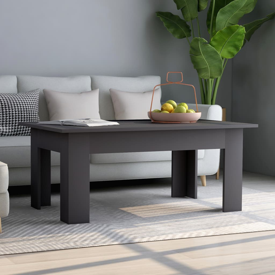 vidaXL Sohvapöytä harmaa 100x60x42 cm lastulevy