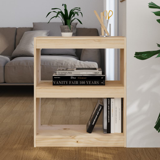 vidaXL Kirjahylly/tilanjakaja 60x30x71,5 cm täysi mänty