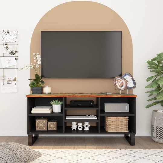 vidaXL TV-taso 100x33x46 cm kierrätetty täyspuu ja tekninen puu