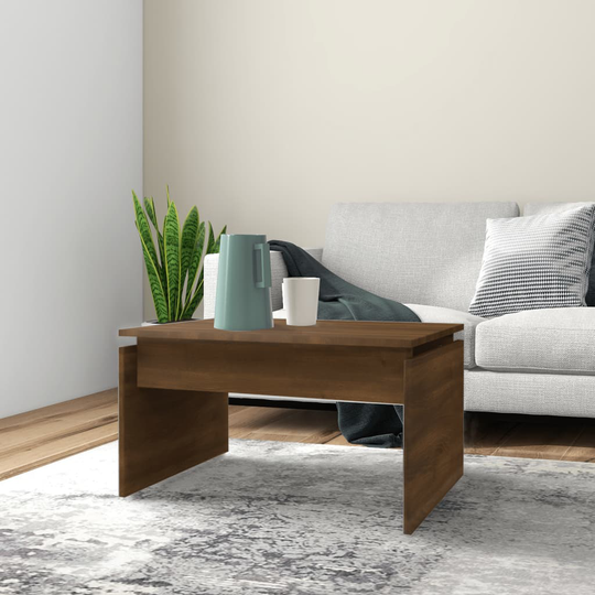 vidaXL Sohvapöytä ruskea tammi 68x50x38 cm tekninen puu