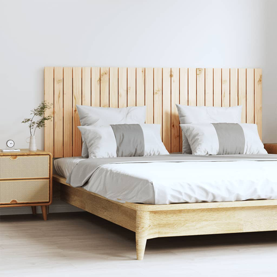 vidaXL Sängynpääty seinälle 159,5x3x60 cm täysi mänty