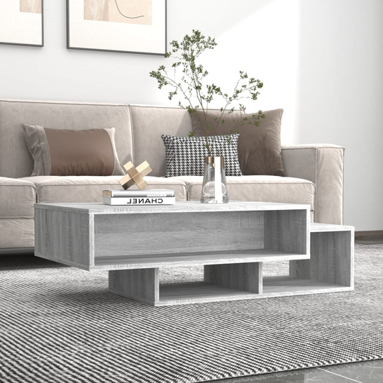 vidaXL Sohvapöytä harmaa Sonoma 105x55x32 cm tekninen puu