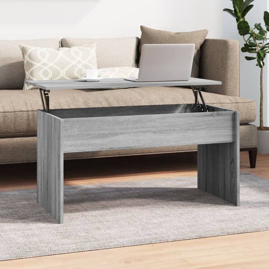 vidaXL Sohvapöytä harmaa Sonoma 102x50,5x52,5 cm tekninen puu